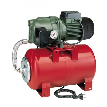 Surpresseur 20L DAB AQUAJETRED8220M - Réservoir horizontal à vessie avec pompe a eau 0,6 kW jusqu'à 3,6 m3/h monophasé 220V