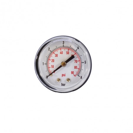 Manomètre sec Axial 0 - 6 bars 1/4" Ø50