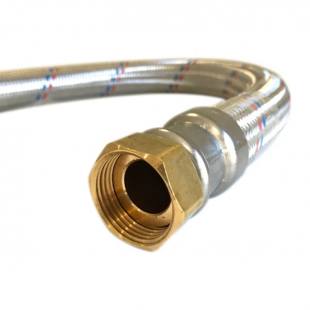 Flexible droit Ø24mm raccordement Femelle - Femelle 1'' Longueur 80cm