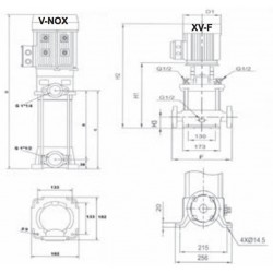 Pompe a eau Pedrollo V-NOX multicellulaire de 6 à 15 m3/h triphasé 380V