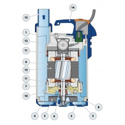 Pompe de relevage Pedrollo Top Floor jusqu'à 9,6 m3/h monophasé 220V