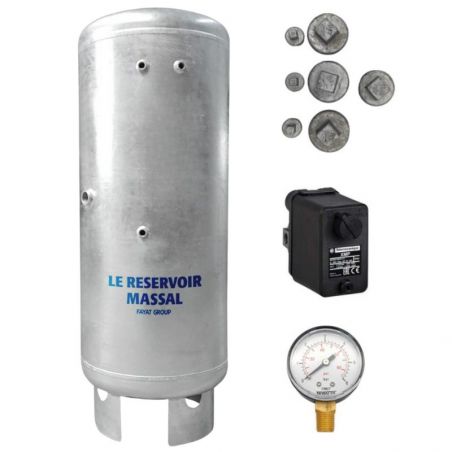 Kit Complet Réservoir Massal Galvanisé - 6 bars - 1000 litres - Type ACS - Grande capacité