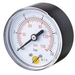 Manomètre sec Axial 0 + 4 bars 1/4" - Ø50