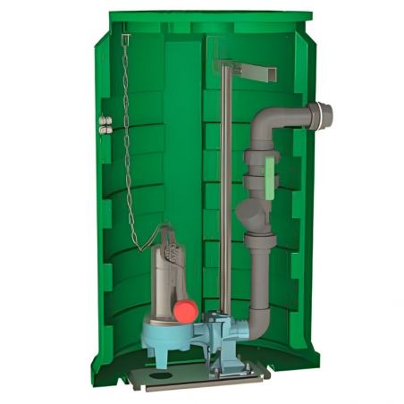 Station de relevage Calpeda CALIDOM2000GQVM5013PA 1,10 kW eau chargée jusqu'à 36 m3/h monophasé 220V