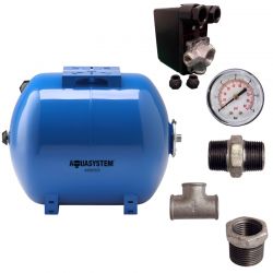 Kit réservoir vessie AQUASYSTEM horizontal 100L - 1''1/4