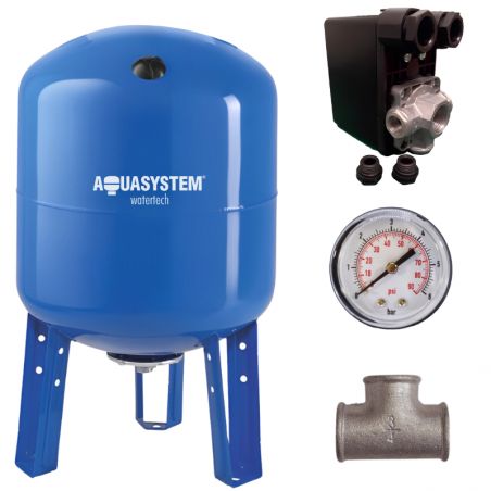 Kit réservoir vessie AQUASYSTEM vertical 60L - 1''
