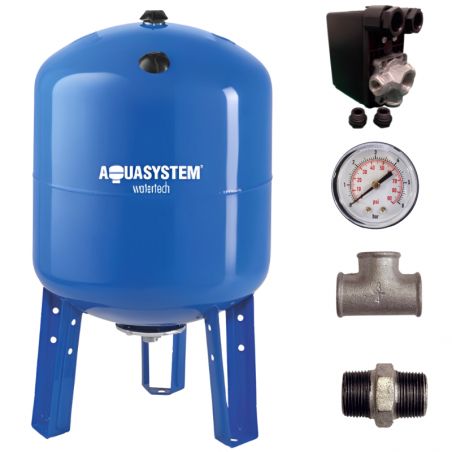Kit réservoir vessie AQUASYSTEM vertical 100L - 1''