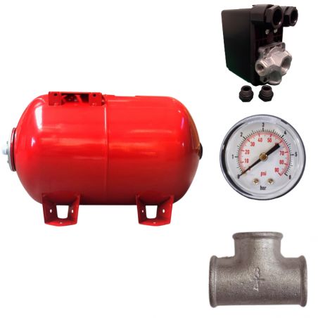 Kit réservoir vessie ZILMET horizontal 60L - 1"