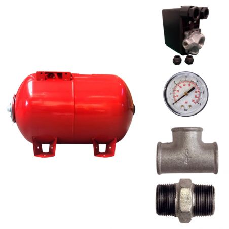 Kit réservoir vessie ZILMET horizontal 100L - 1"
