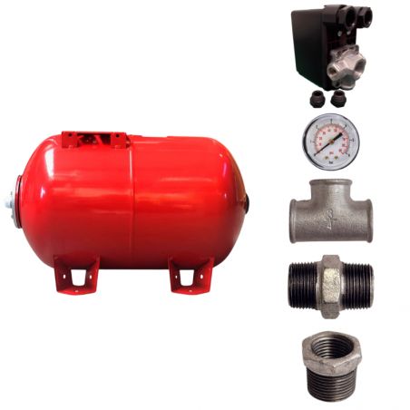 Kit réservoir vessie ZILMET horizontal 100L - 1"1/4