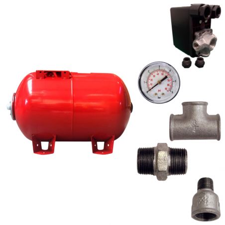 Kit réservoir vessie ZILMET horizontal 300L - 1"