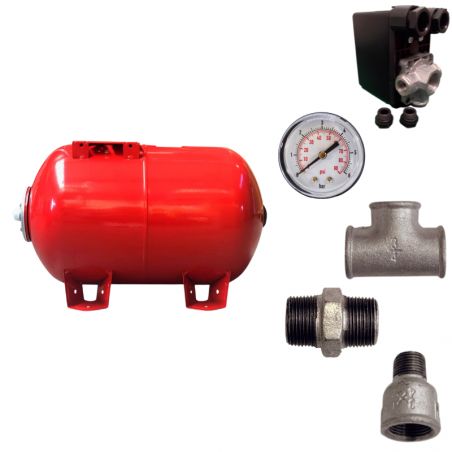 Kit réservoir vessie ZILMET horizontal 300L - 1"1/4