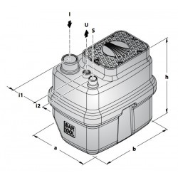 Station de relevage 100L Pedrollo SAR 100 - Pompe a eau monophasé 220V