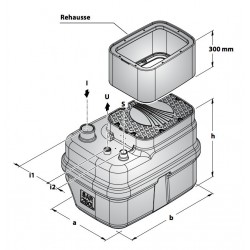 Station de relevage 250L Pedrollo SAR 250 Eco - Pompe a eau monophasé 220V