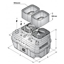 Station de relevage 550L Pedrollo SAR 550 Eco - Pompe a eau monophasé 220V