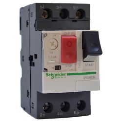 TeSys - Disjoncteur moteur magnéto-thermique GV2ME06 - 3P - commande par bouton poussoir - réglage th. 1 à 1.6A