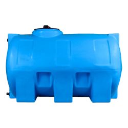 Cuve récupération eau de pluie 300L - Réservoir aérien horizontal bleu - Polyéthylène - ELBI CHO