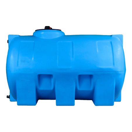 Cuve récupération eau de pluie 300L - Réservoir aérien horizontal bleu - Polyéthylène - ELBI CHO