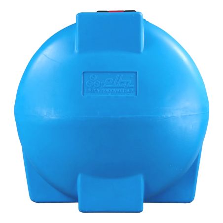 Cuve récupération eau de pluie 300L - Réservoir aérien horizontal bleu - Polyéthylène - ELBI CHO
