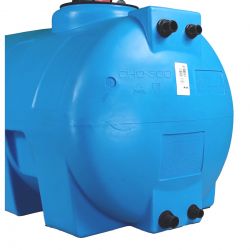 Cuve récupération eau de pluie 500L - Réservoir aérien horizontal bleu - Polyéthylène - ELBI CHO