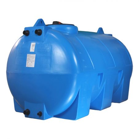 Cuve récupération eau de pluie 2000L - Réservoir aérien horizontal bleu - Polyéthylène - ELBI CHO
