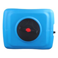 Cuve récupération eau de pluie 500L - Réservoir aérien compact bleu - Polyéthylène - ELBI CPN