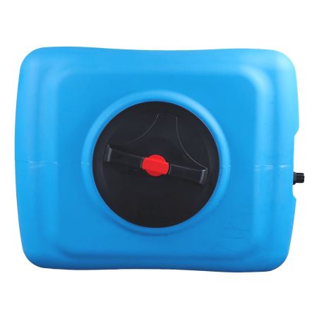 Cuve récupération eau de pluie 500L - Réservoir aérien compact bleu - Polyéthylène - ELBI CPN
