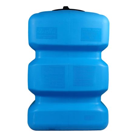 Cuve récupération eau de pluie 500L - Réservoir aérien compact bleu - Polyéthylène - ELBI CPN