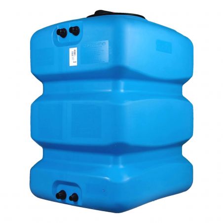 Cuve récupération eau de pluie 500L - Réservoir aérien compact bleu - Polyéthylène - ELBI CPN