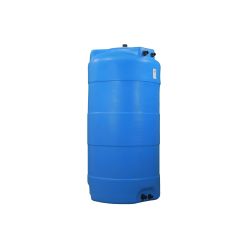 Cuve récupération eau de pluie 500L - Réservoir aérien vertical bleu - Polyéthylène - ELBI CV