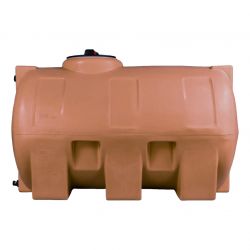 Cuve récupération eau de pluie 300L - Réservoir aérien horizontal Terracotta - Polyéthylène - ELBI CHO