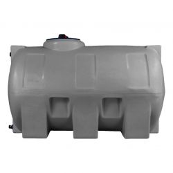 Cuve récupération eau de pluie 300L - Réservoir aérien horizontal Gris - Polyéthylène - ELBI CHO