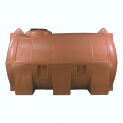 Cuve récupération eau de pluie 1000L - Réservoir aérien horizontal Terracotta - Polyéthylène - ELBI CHO