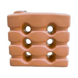 Cuve récupération eau de pluie 3000L - Réservoir aérien compact Terracotta - Polyéthylène - ELBI CPN