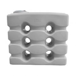 Cuve récupération eau de pluie 3000L - Réservoir aérien compact Gris - Polyéthylène - ELBI CPN
