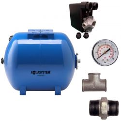 Kit réservoir vessie AQUASYSTEM horizontal 200L - 1''1/4