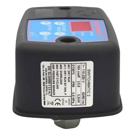 Pressostat électronique SWITCHMATIC2 avec protection manque d'eau - 0 à 8 bars - 16A