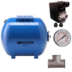 Kit réservoir vessie AQUASYSTEM horizontal 24L - 1''