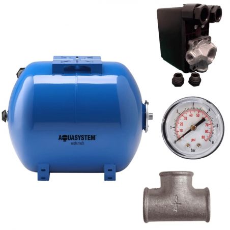 Kit réservoir vessie AQUASYSTEM horizontal 100L - 1''
