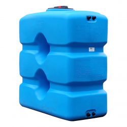 Cuve récupération eau de pluie 800L - Réservoir aérien compact bleu - Polyéthylène - ELBI CPN