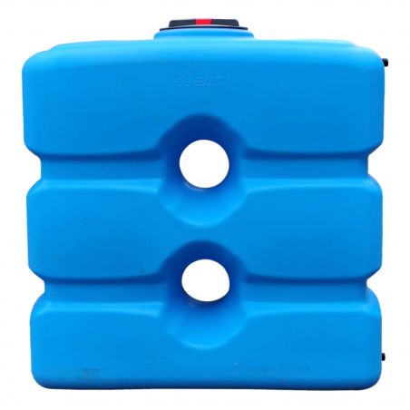 Cuve récupération eau de pluie 1000L - Réservoir aérien compact bleu - Polyéthylène - ELBI CPN