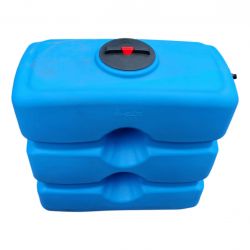 Cuve récupération eau de pluie 1000L - Réservoir aérien compact bleu - Polyéthylène - ELBI CPN