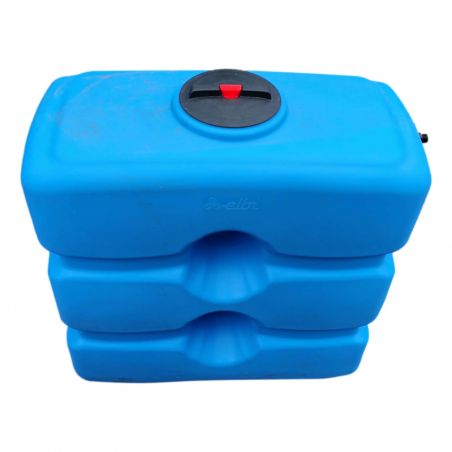 Cuve récupération eau de pluie 1000L - Réservoir aérien compact bleu - Polyéthylène - ELBI CPN