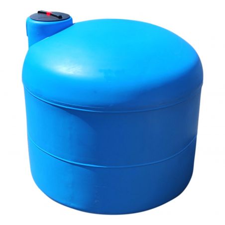 Cuve récupération eau de pluie 5000L - Réservoir aérien cylindrique bleu - Polyéthylène - ELBI PA