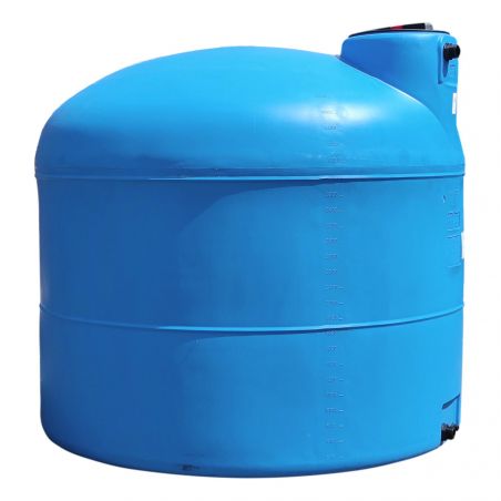 Cuve récupération eau de pluie 5000L - Réservoir aérien cylindrique bleu - Polyéthylène - ELBI PA