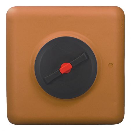 Cuve récupération eau de pluie 100L - Réservoir aérien cubique Terracotta - Polyéthylène - ELBI CB