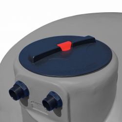 Cuve récupération eau de pluie 300L - Réservoir aérien cylindrique Gris - Polyéthylène - ELBI PA