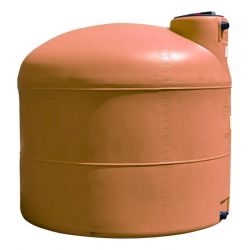 Cuve récupération eau de pluie 2000L - Réservoir aérien cylindrique Terracotta - Polyéthylène - ELBI PA