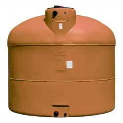 Cuve récupération eau de pluie 500L - Réservoir aérien cylindrique Terracotta - Polyéthylène - ELBI PA
