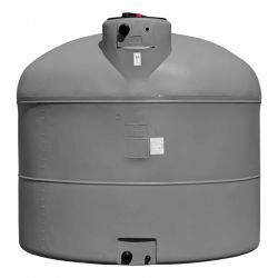 Cuve récupération eau de pluie 2000L - Réservoir aérien cylindrique Gris - Polyéthylène - ELBI PA
